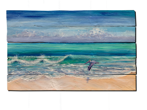 Pelican flying Antigua