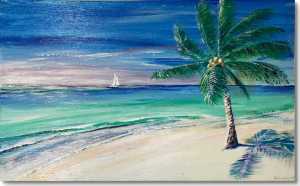 Palm Tree Antigua Beach swimming